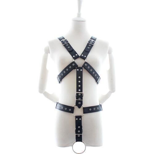 Male Sexy PU Leather Strap Belt BDSM Cosplay Cosplay Full Body Bondage Restraints Fetish Slave Harness Restraint For Man Couples