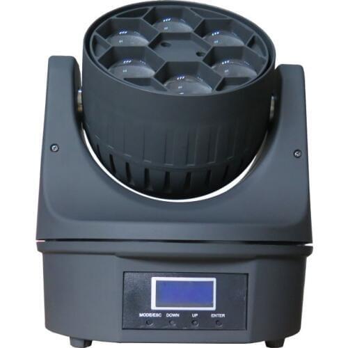 Cheap price 6pcs rgbw led mini beam moving head light small bee eye dmx stage lighting for bar disco with rotation effect dj