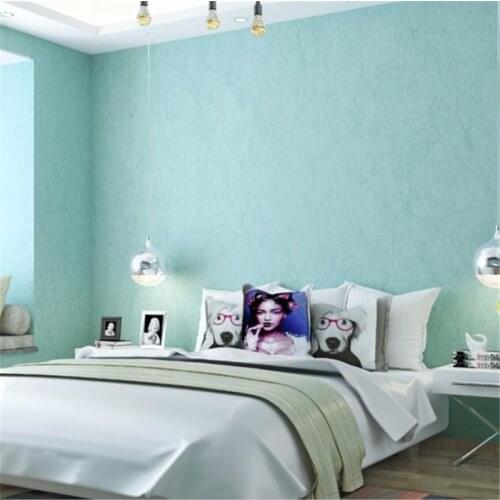 Non-woven wallpaper modern minimalist bedroom living room decoration wallpaper background wall 3d solid plain Nordic wallpaper
