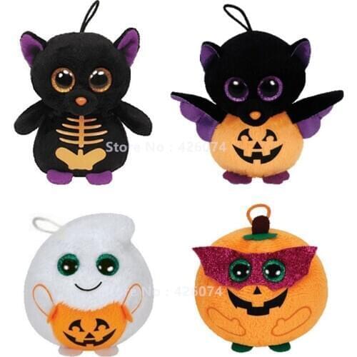New Halloweenie Big Eyes Stuffed Animals Batty Bat Ghost Pumpkin Kids Plush Toys For Children Halloween Gifts 7CM