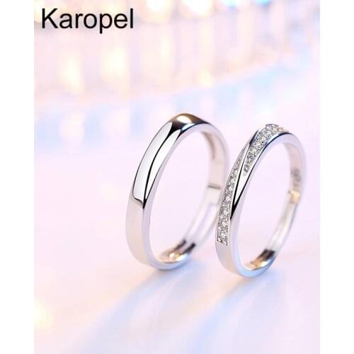 925 Sterling Silver New Jewelry Fashion Woman Opening Ring Anniversary Wedding Anniversary Wedding Engagement Couple Ring