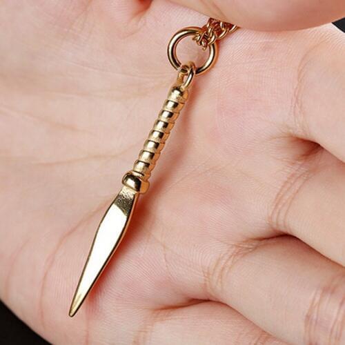 New Party Gift 316L Stainless Steel Gold Color Spearhead Attack Design Pendant Necklace Men Women Jewelry Free Box Chain 24"*3mm