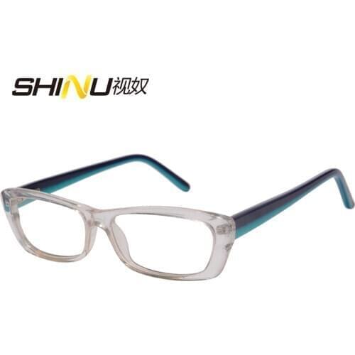 Anti blue light reading glasses men women small size acetate frame prescription glasses flex hinge