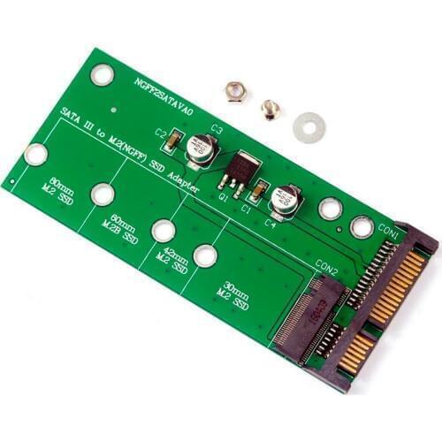 WHOLESALE/300PCS LOT M.2 NGFF MSATA 2-in-1 Multiple Sized SSD to SATA III 3 Adapter Converter Card