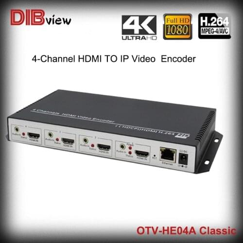 OTV-HE04A Classic 4 CH HDMI 4*Audio Video encoder H.264 IPTV Streaming encoder for Facebook ,YouTube, and Twitter