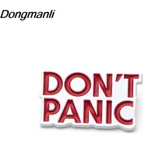 P2263 Dongmanli The Hitchhikers Guide to the Galaxy enamel Pin Badge Metal Brooches clothing Jewelry Accessories