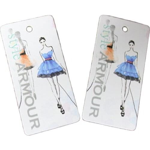 Custom Offset Printed Logo 300 GSM Paper Garment Labels Tags