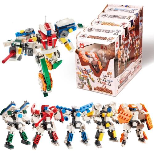 2020 Wise Block Building Blocks New Style 5-in-1 Buildable Warrior Buildable Transforming Vehicles Technic Blocks