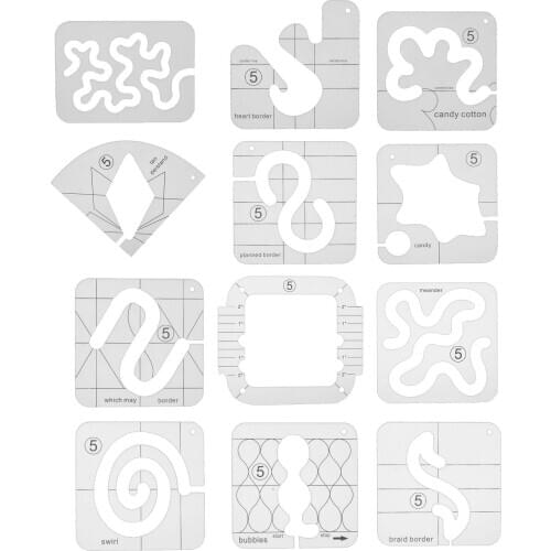 Special Shaped Sewing Patchwork Ruler Mold Yardstick Patchwork Cloth Cutting Rulers Mold Multifunctional Acrylic Ruler Mold