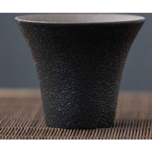 Vintage tea cup black crockery ceramic drinkware japanese ceramic teacups drinkware home decor small tea accessories bowl