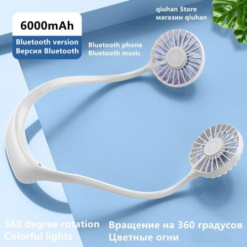 Xiaomi Hanging Neck Fan Portable Sport Mini Air Conditioner Bluetooth Audio USB Mute Air Cooler Neck Fan Cooling Air Conditioner