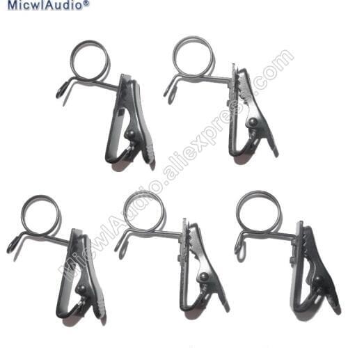 Spare Replaceable Metal clip Mic clips for Audio Technica (9-11mm) Lavalier Lapel Microphones 5pcs