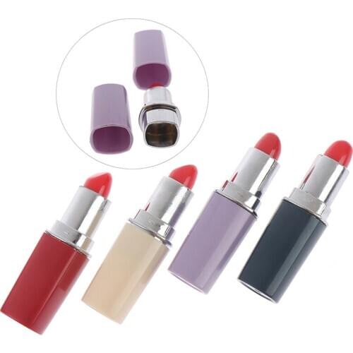 1pc Cute Secret Lipstick Shaped Stash Pills Box Holder Medicine Organizer Case