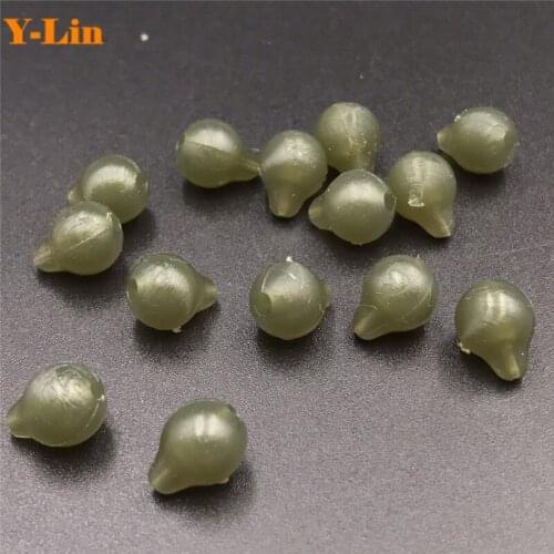 20pcs Soft Rubber Beads Soft Lures Hair Rigs Line Carp Fishing Rig Beads Terminal Tackle Quick Change Beads Hook Sleeve Kicker