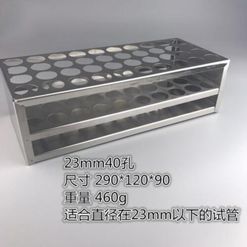40 holes diameter 23mm Stainless Steel Test Tube Stand Test Tube Rack Holder Laboratory Supplies