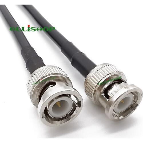 50CM RF Cable Assembly BNC Male To BNC Male Pigtail Cable RG58 For External Pigtail BNC Cable for monitor camera