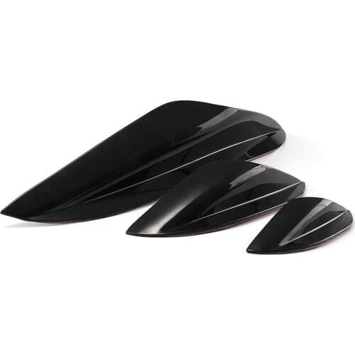 6Pcs Universal Car Front Bumper Fins Vehicle Splitter Spoiler Plates Black