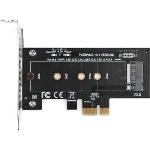 PCI-E 3.0 x4 to M.2 NGFF M Key Slot Converter Adapter and Low profile brack for Samsung Multiple models