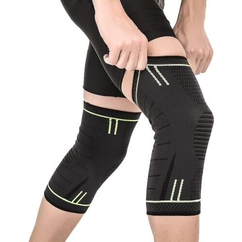 AOLIKES PR Running Cycling Nylon Compression Knee Sleeve Knee Brace With Straps
