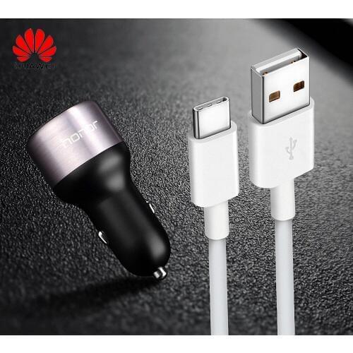 Original Huawei honor car charger honor fast Dual USB car charger 9V/2A 5V/2A Quick car charger + 2A Type C Quick Charge Cable