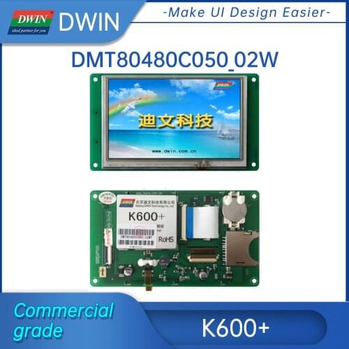 DWIN 5 Inch LCD Modules 800*480 TFT Display HMI Smart Intelligent Touch Screen DMT80480C050_02W