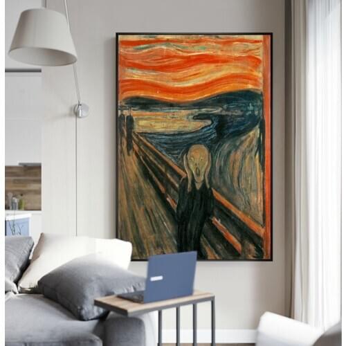 Edvard Munch The Scream Famous Canvas Art Paintings Reproductions Abstract Classical Scream Wall Posters Cuadros Home Decoration
