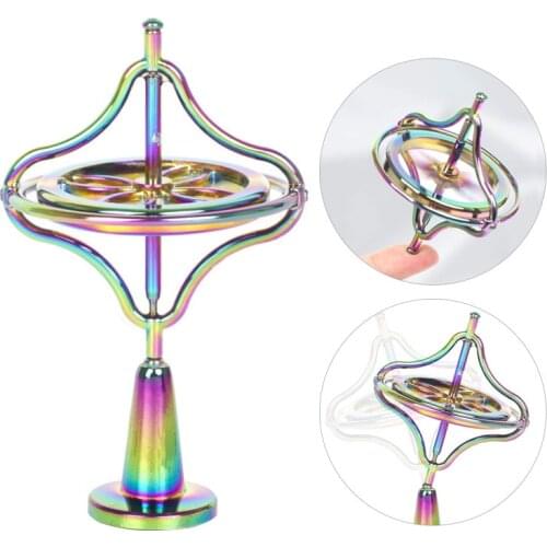 Desktop Stress Relief Gyroscop Aluminum Alloy Decompression Hypnosis Rotary Gyro Adult Fingertip Toy Kinetic Round Metal Spinner
