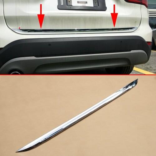 Chrome Rear Tailgate Door Gate Trunk Lid Cover Trim Molding Stripe Fit For BMW X1 F48 2016 2017 2018 2019 2020 Accessories Decor
