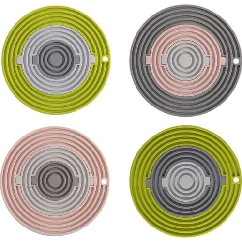 Creative 3-in-1 Heat Insulation Pads Extra Thick Silicone Mat Hot Pads Non-Slip Silicone Insulation Mat for Home Use