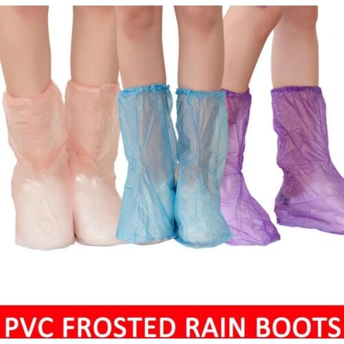 Hot Sale Disposable Plastic Thick Outdoor Rainy Day Carpet Cleaning Rain Boots Blue Waterproof Disposable Rainproof Shoe Cover