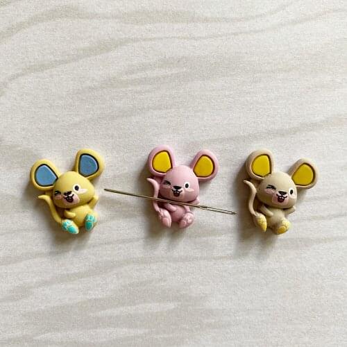 Magnetic Needle Minder Mouse for Cross Stitch Embroidery, Needlework