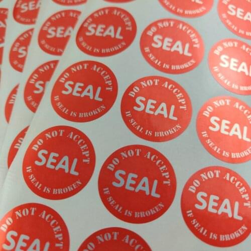 500Pcs Tamper Proof Sealing Sticker Warranty Void Label For Sealing Box Red Color Round Shape 25mm 1 inch