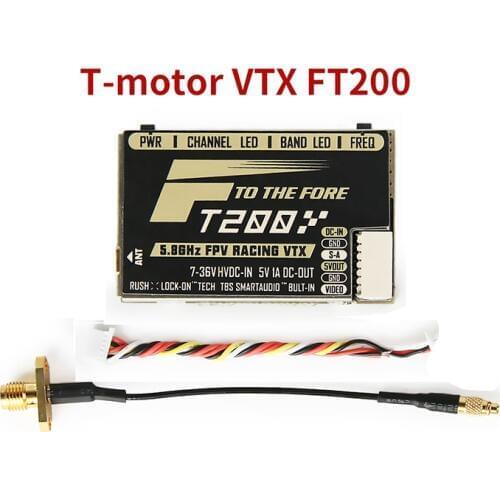 T-motor VTX FT200 5.8G Transmitter 25mW 50mW 200mW 500mW Switchable FPV Racing VTX Support Smart Audio for RC Drone