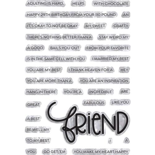 FXL Friend Transparent Clear Silicone Stamp/Seal for DIY scrapbooking/photo album Decorative clear stamp