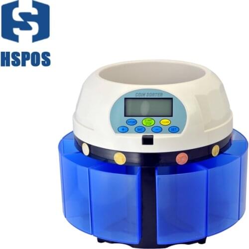 HSPOS Coin Counter Machine Mixed Coin Value Sorter Automatic Electronic Counter With Coin Drawer HS-KSW650