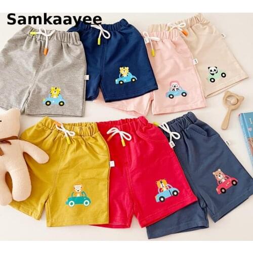 2-11y Kids Short Summer Baby Boys Girls Shorts Toddler Cartoon Beach Pants Trousers Elastic Waist Children Casual Clothing S12.5