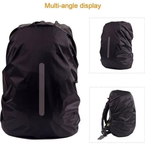 3 Sizes Reflective Waterproof Backpack Rain Cover Outdoor Sport Night Cycling Safety Light Raincover Case Bag Camping Hiking