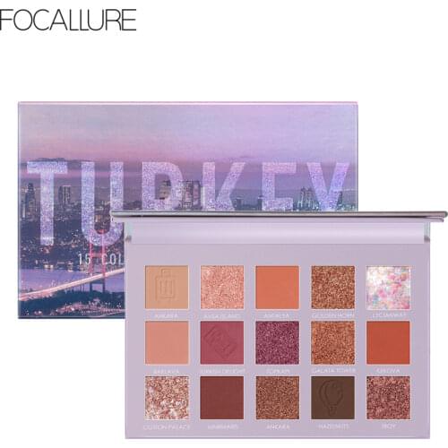 FOCALLURE Eyeshadow Palette 15 colors Waterproof Long-lasting Shimmer Matte Eyes Makeup