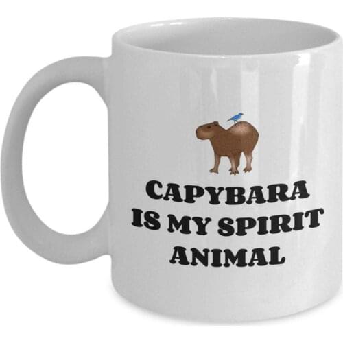 Funny Capybara Mug - Capybara Lover Gift Idea - Capybara Gift - Capybara Is My Spirit Animal, Coffee Mug 11oZ
