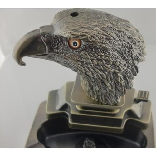 Eagle Head Funny Standing Lighter Ashtray Set Smoking Accessories for Weed Ashtrays Decorative Regalos Para Hombre Originales