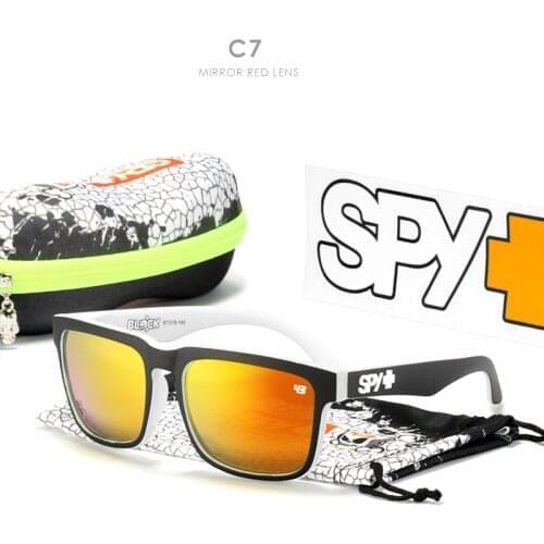 Contrast design black and white ken block Sunglasses Polarized eyewear women outdoor Reflective Coating UV400 With Case