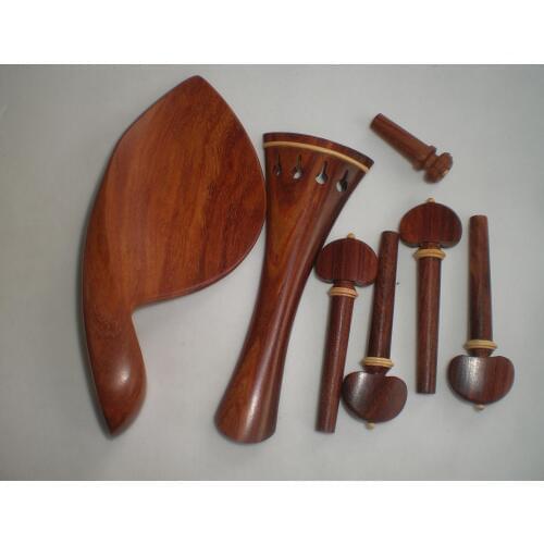 1 Set Fiddle Parts Including Tail Piece Chin Rest 4 Pegs End Pin 4/4 or Fine Tuners Clamp Nylon Tail Gut