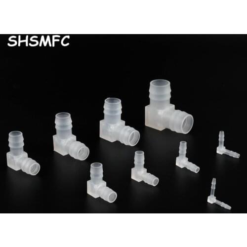 3~200Pcs 4-20mm PP Food Grade Equal path Elbow Connectors Garden Irrigation Aquarium Tank Adapter Air Pump Hose Joints