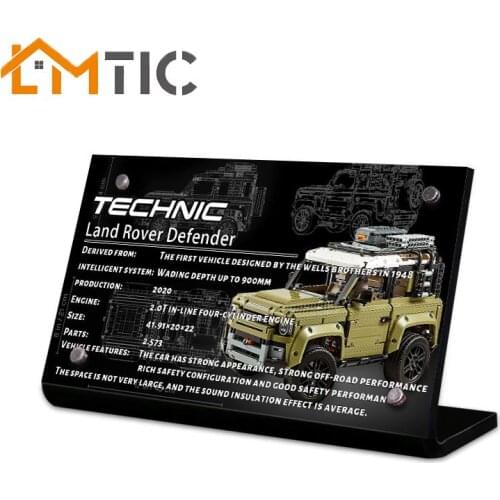 Acrylic display stand brand for the 42110 technical Land Rover Defender building block toy
