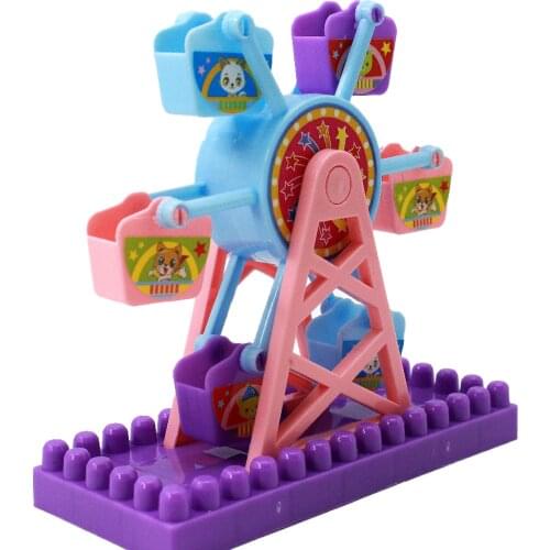 NEW Friends Doll Accessories Amusement Park Ferris Wheel Model Building Playgame Plastic Toys For Barbie Children Girls Toy Gift