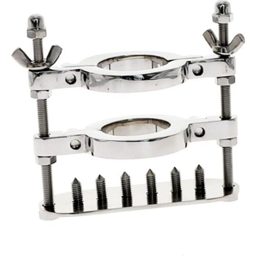 CBT Ball Crusher Balls Stretcher Scrotum Squeezer Male Torture Chastity Device Cock Penis Rings BDSM Bondage Sex Toys For Men