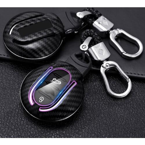 Carbon Fibre Car Key Case Cover Union Jack For BMW Mini Cooper JCW F54 F55 F56 F57 F60 Clubman Countryman Car Accessories