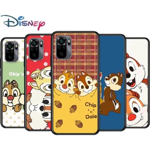 Disney Chip 'n' Dale for Xiaomi Redmi Note 10 10S 9 9T 9S 9Pro Max 8T 8Pro 8 7 6 5 Pro 5A 4X 4 Soft Black Phone Case