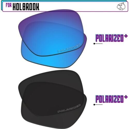 EZReplace Polarized Replacement Lenses for - Oakley Holbrook Sunglasses - BlackPPlus-BluePPlus