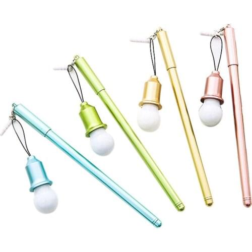 Gel Pen Light Bulb Neutral Pen Dust Plug Gel Pen Stationery Office School Supplies JR Deals